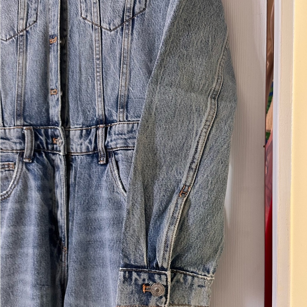 Zara Blue Denim jumpsuit - Picture 6 of 9